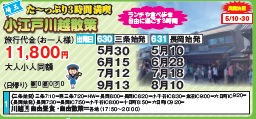 ゴールデンツアー＜三条始発・長岡始発＞小江戸川越散策 日帰り