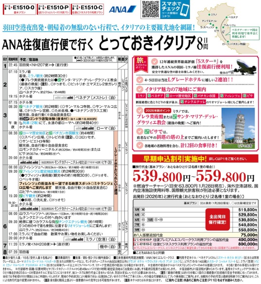 旅物語　とっておきイタリア８日間