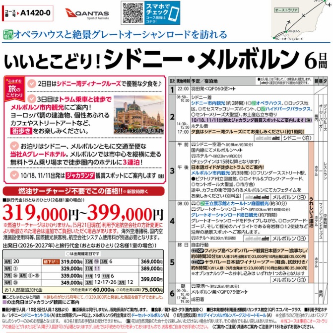 旅物語　いいとこどり！シドニー・メルボルン6日間